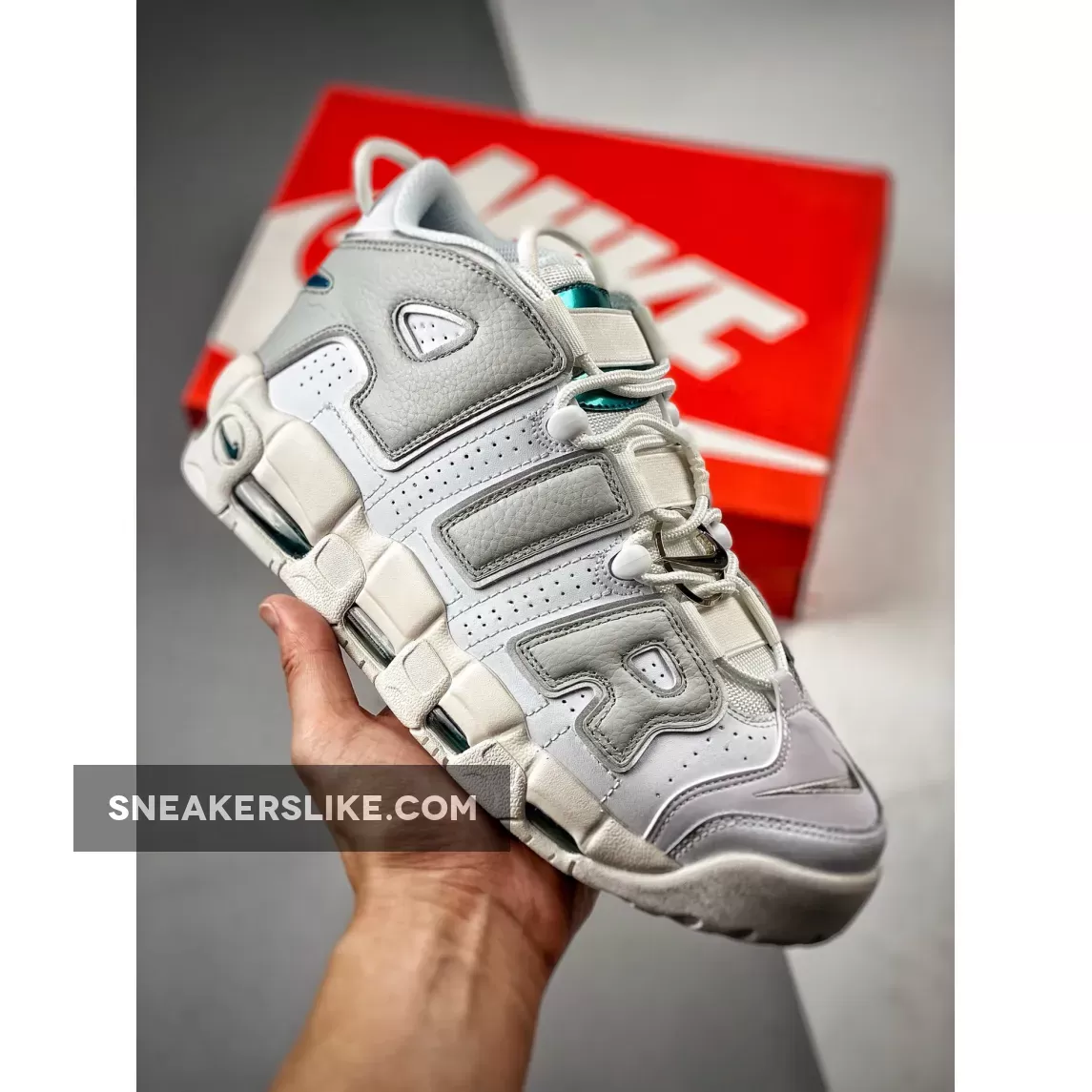 Nike Air More Uptempo Ring Bling DR7854-100 #nike air more uptempo metallic teal