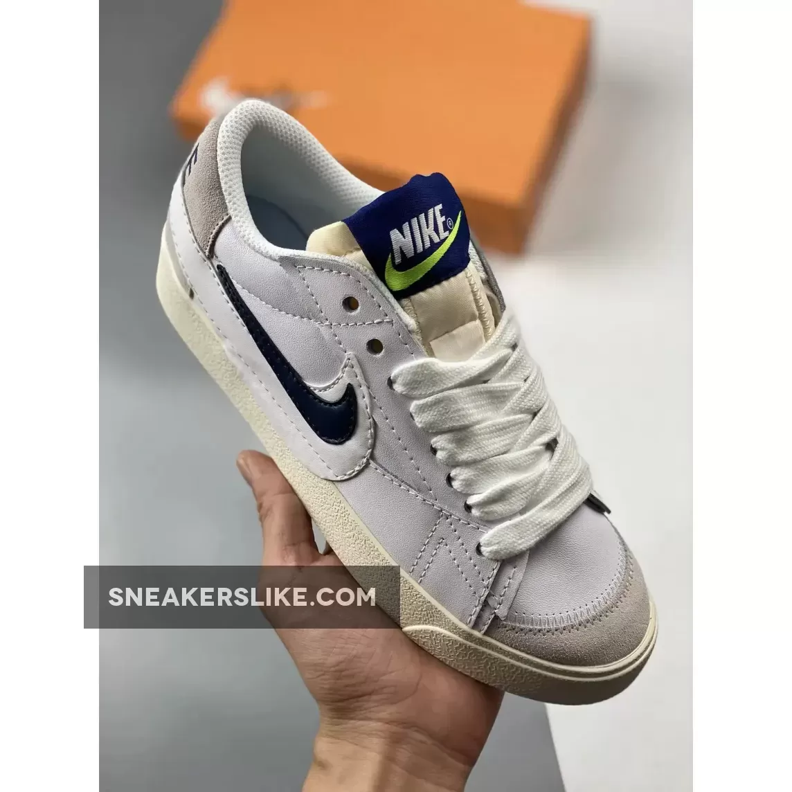 Nike Blazer Low Jumbo White Navy FD0378-121 Online