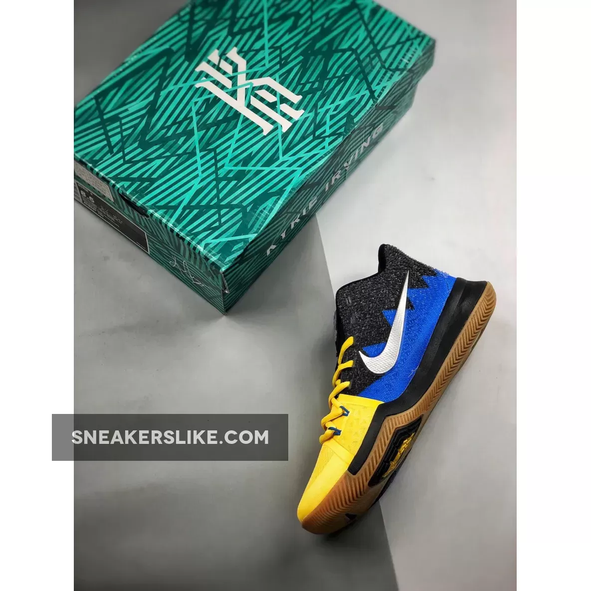 Nike Kyrie 3 'What The' University Gold/Blue Glow-Black / kyrie 3 blue