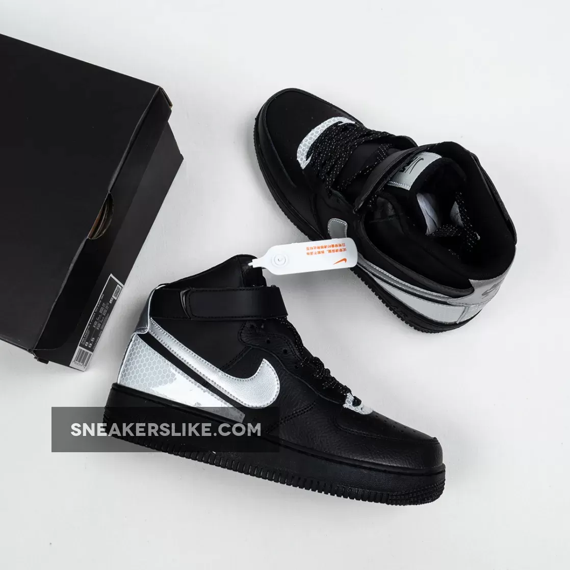 3M X Nike Air Force 1 High Black Silver CU4159-001 Outlet