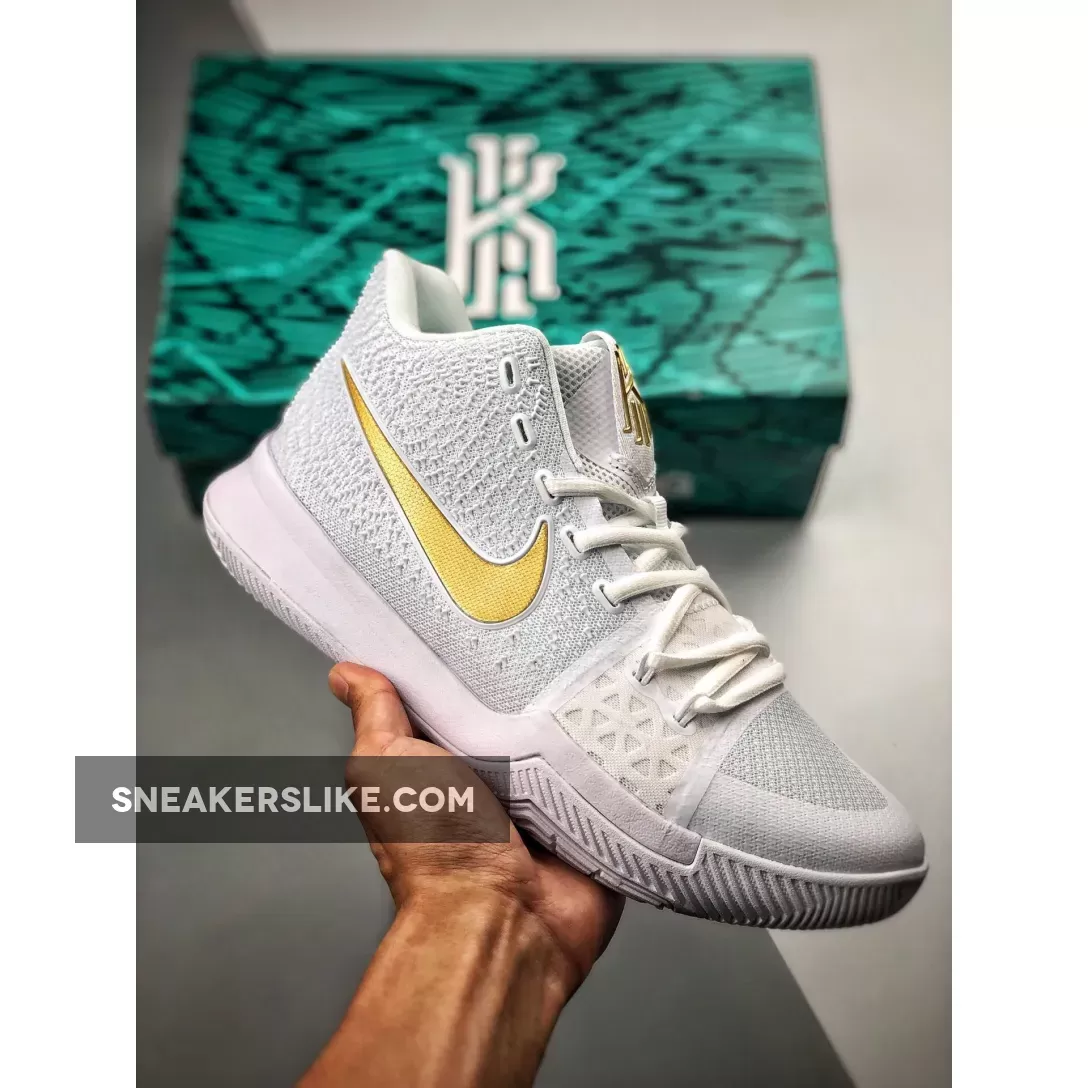 Nike Kyrie 3 White/Metallic Gold