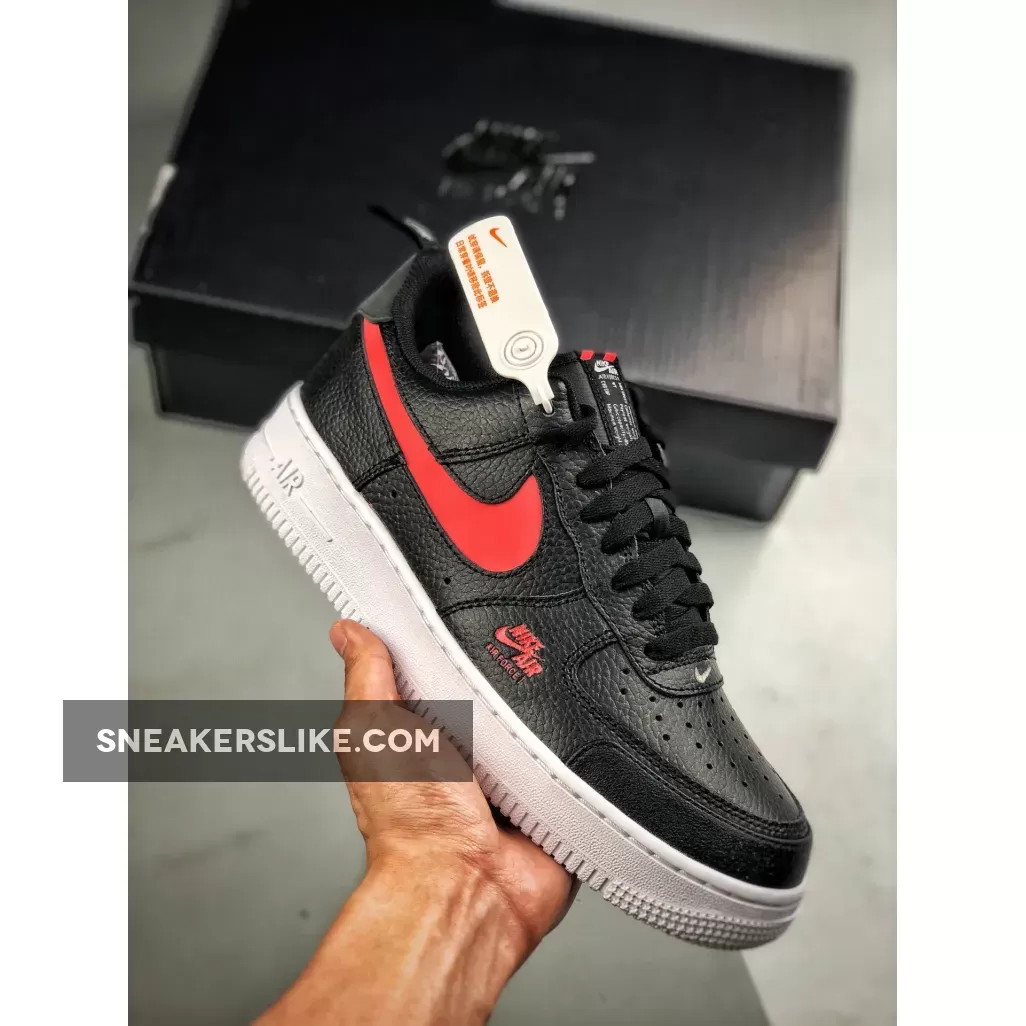 Nike Air Force 1 LV8 Utility Black Red CW7579-001 Bred Air Force 1 Low