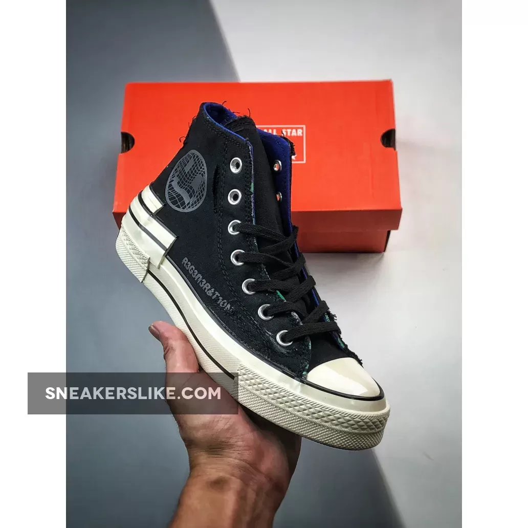 Converse Chuck 70 Hacked Heel High 'Tear Away Black Blue' Chuck 70 High 'valentine's Day - Black'