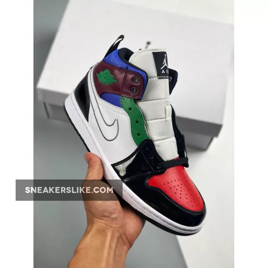 Jordan 1 Mid SE Patent Multi DB5454-001 #air jordan 1 mid se 'multi patent'