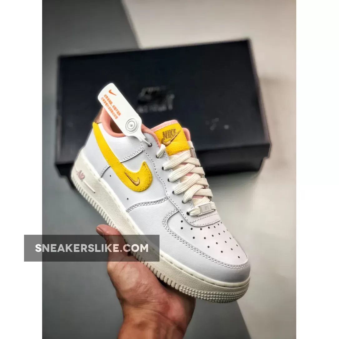 Nike Air Force 1 Low Mama White Yellow For Womens DV2183-100 Yellow And White Nikes