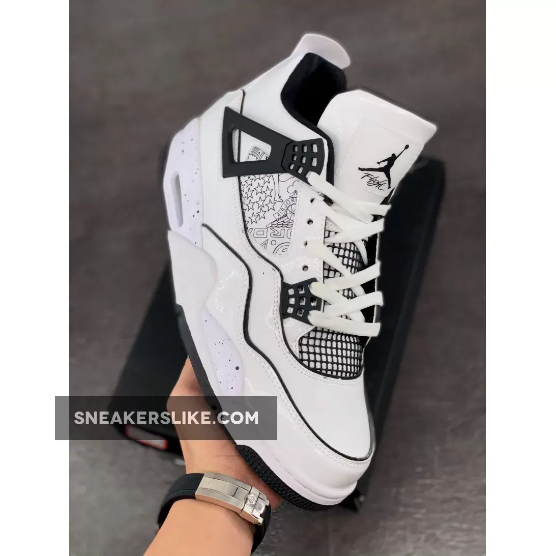 Air Jordan 4 GS DIY For Womens DC4101-100 jordan retro 4 diy