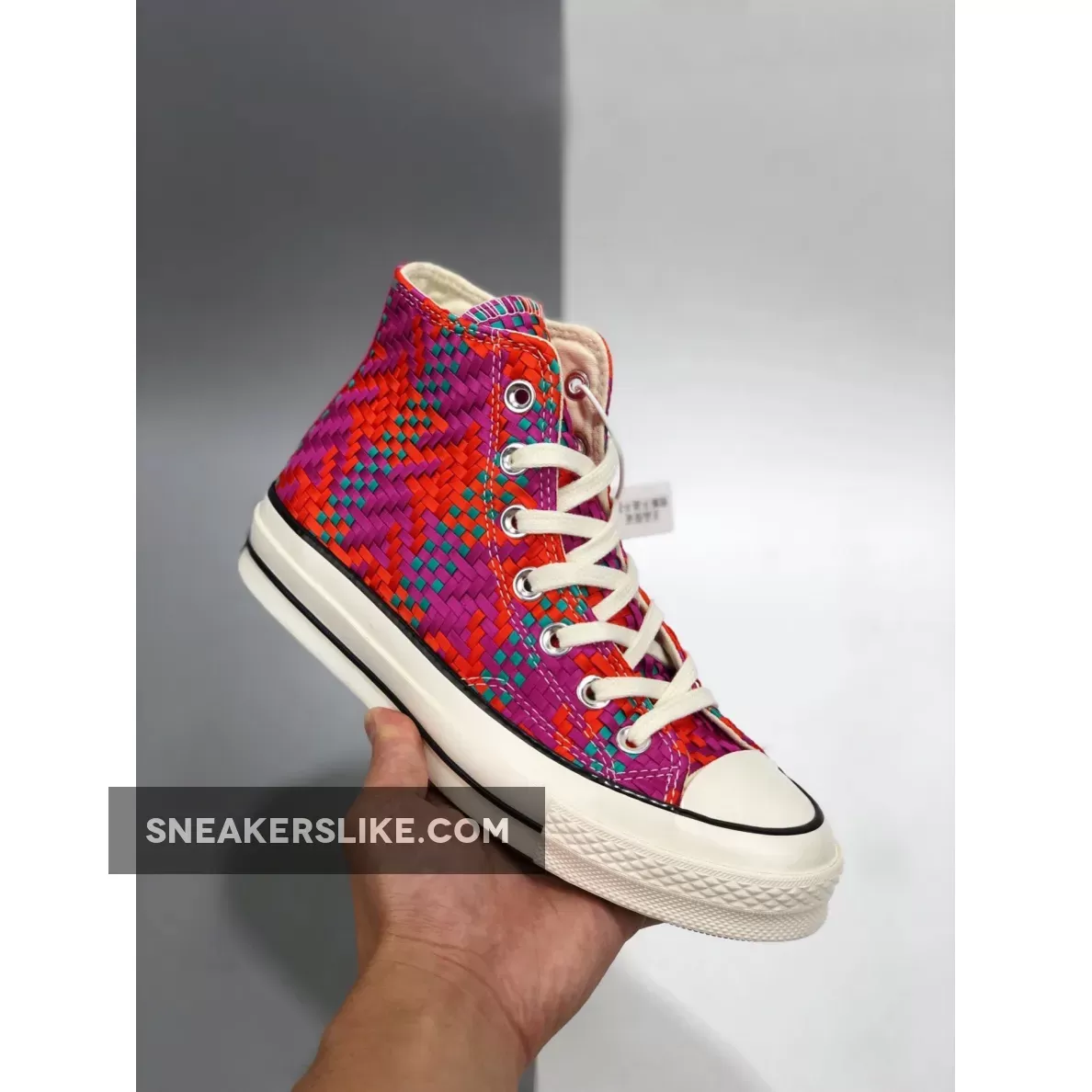 Converse Culture Weave Chuck 70 High Top Cherry Red/Pink/Egret 167990C Online