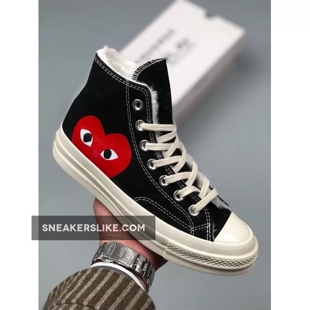 Converse X Comme Des GARÇONS Play Chuck 70 High Top Black/White/Red 150205C-008 Outlet