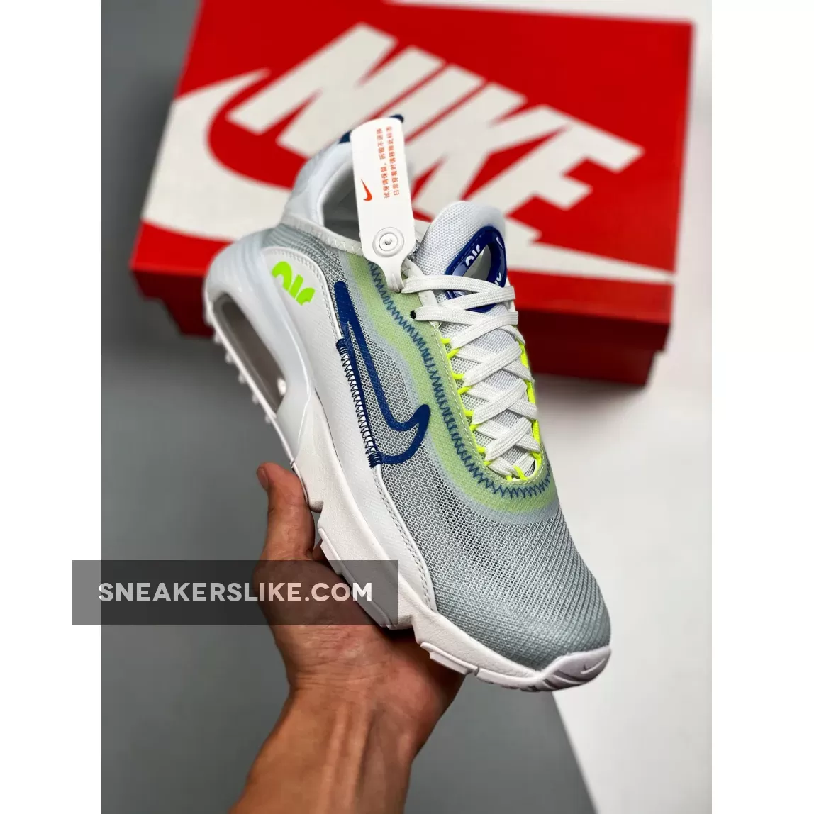 Nike Air Max 2090 Platinum Tint/Blustery-Summit White-Volt - nike air max 2090 triple white