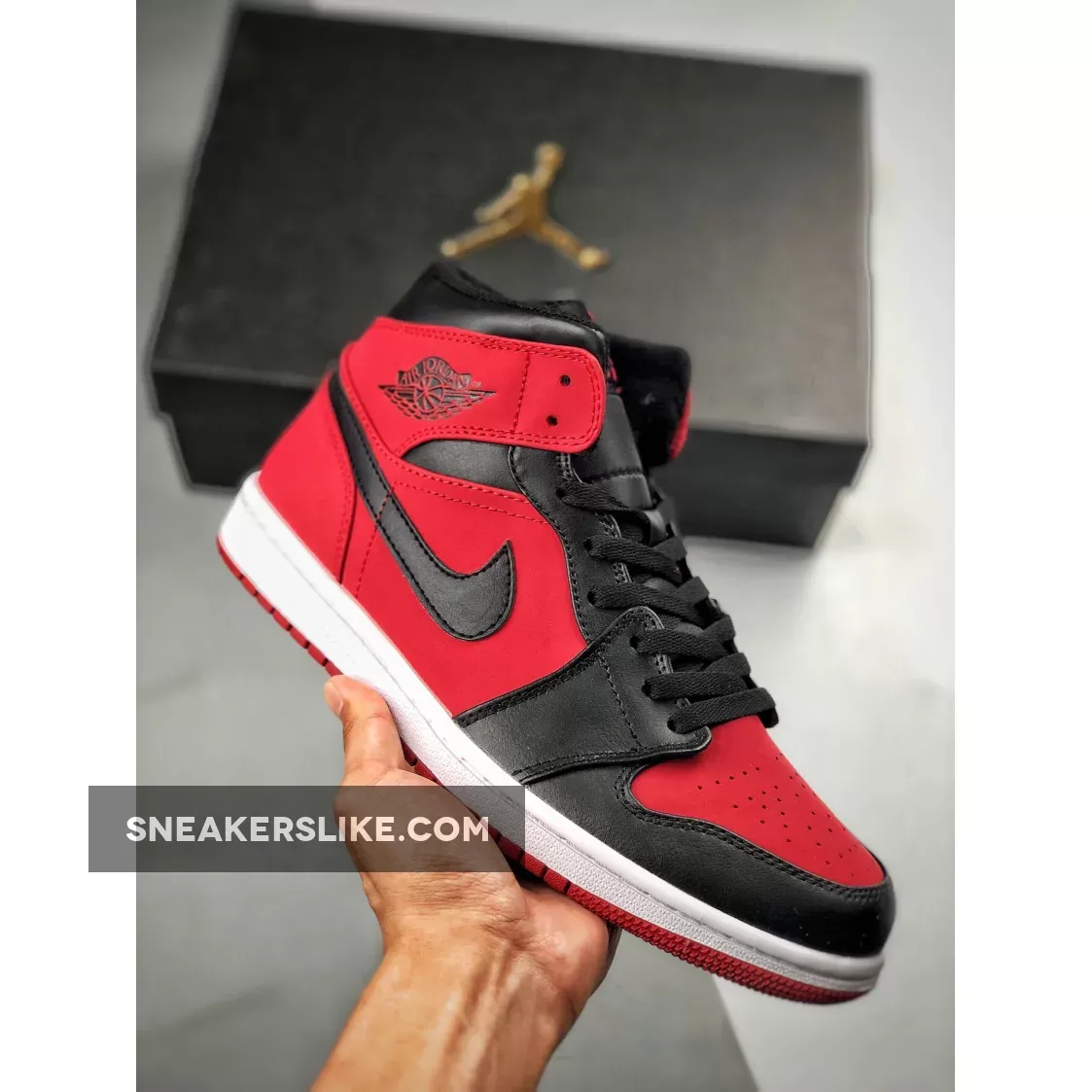 Air Jordan 1 Banned Black Red - jordan 1 mid reverse banned