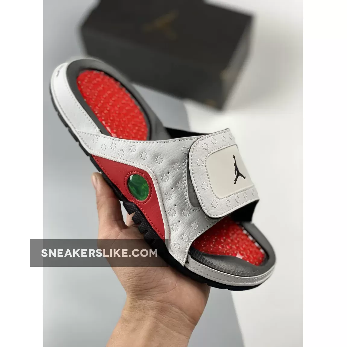 Jordan Hydro 13 Slide White/black-gym Red 1681634317 New Releases