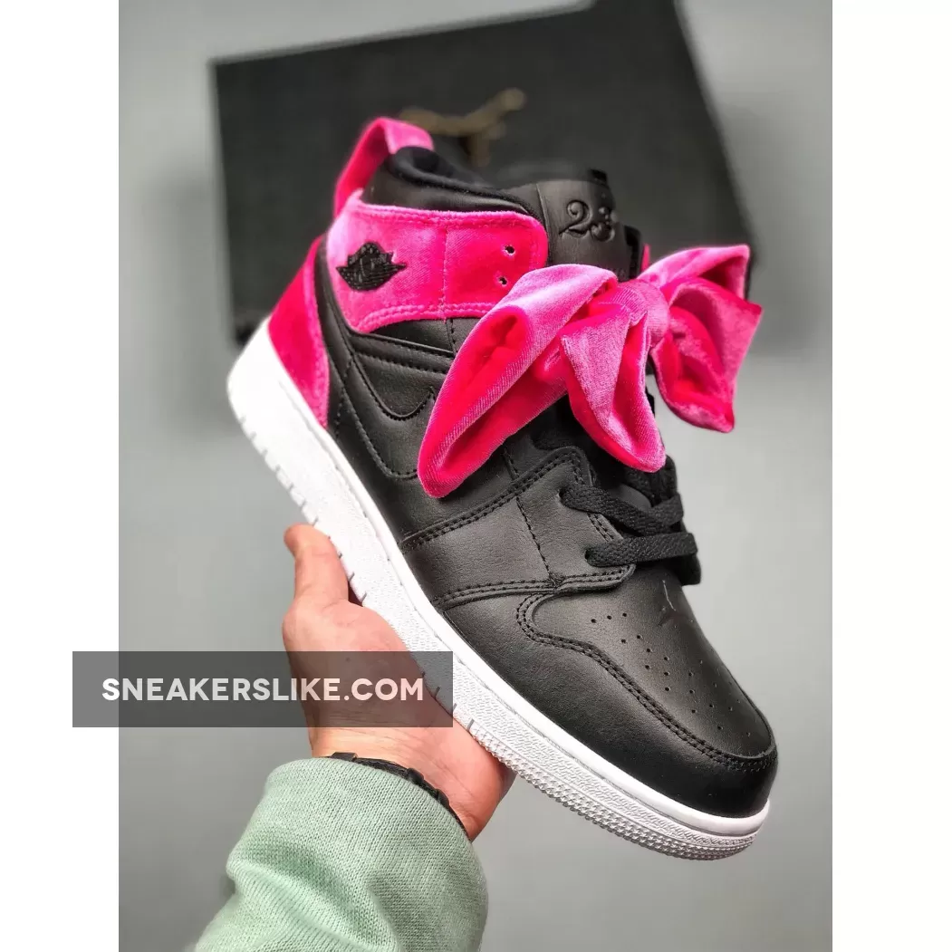 Air Jordan 1 Mid Bow Black/Noble Red