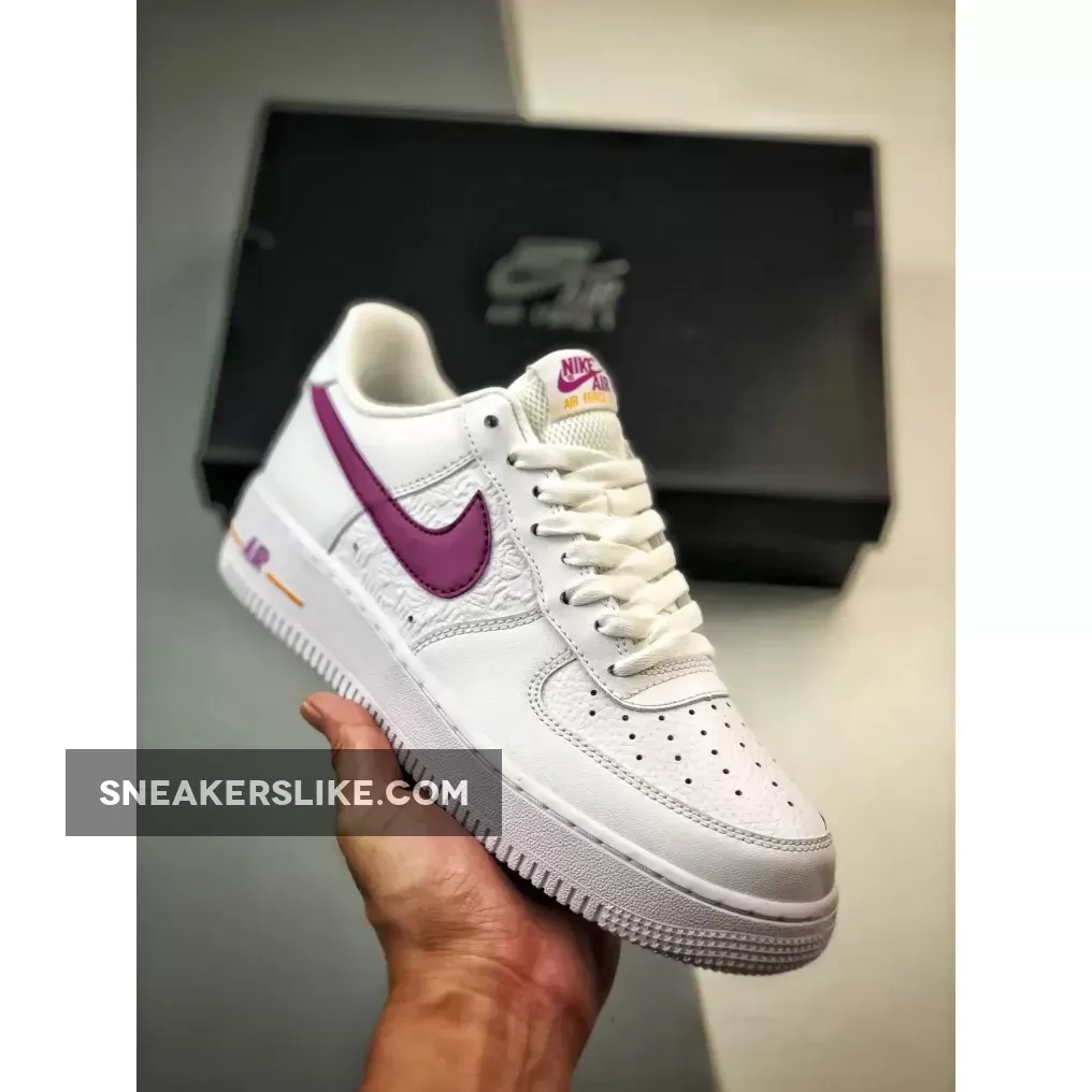 Nike Air Force 1 Low EMB 'Lakers' White/Bold Berry FJ4209-100 air force bold