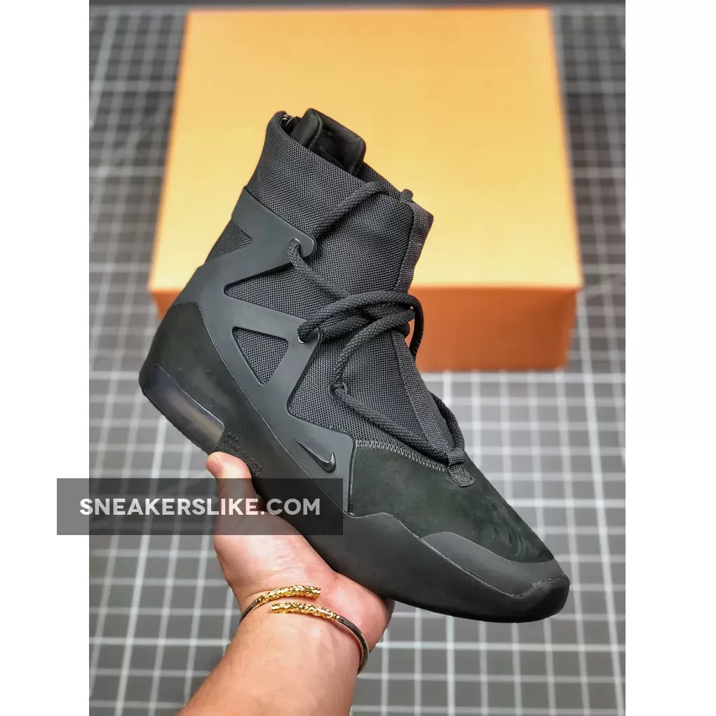 Nike Air Fear Of God 1 Triple Black AR4237-005 Fear Of God Black Shoes