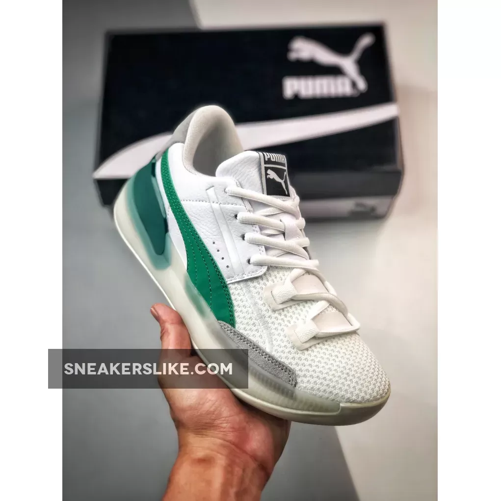 Puma Clyde Hardwood White Green 193663-02 Restock