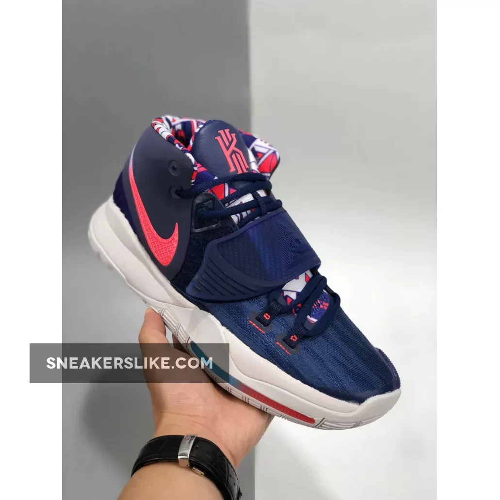 Nike Kyrie 6 'USA' Midnight Navy/Laser Crimson-Psychic Blue BQ4630-402 / kyrie6