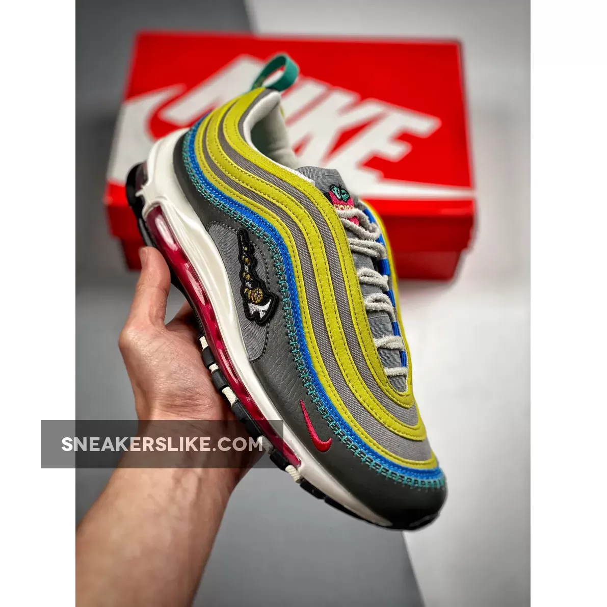 Nike Air Max 97 Air Sprung Grey Yellow DH4759-001 / air max 97 phantom