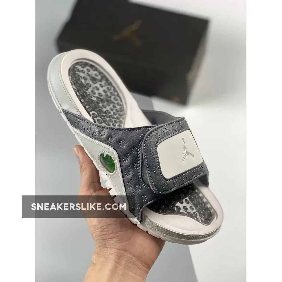 Jordan Hydro 13 Retro Slide Dark Grey/Metallic Silver 684915-022 New Releases