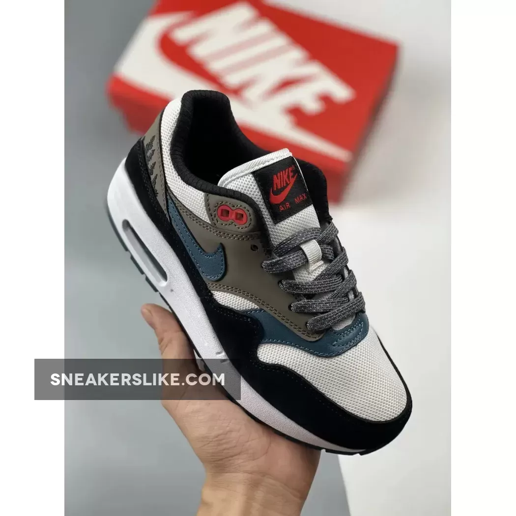 Nike Air Max 1 PRM White/State Blue-Black-Grey FJ0698-100 - nike air max prem