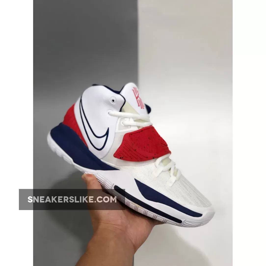 Nike Kyrie 6 'USA' White Navy Red BQ4630-102 Brand New