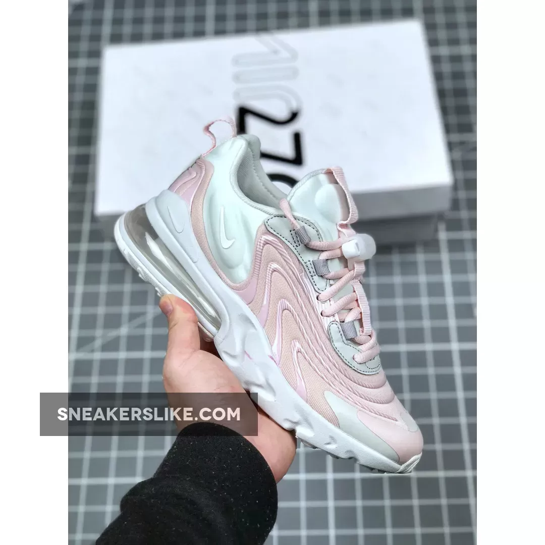 Ladies Nike Air Max 270 React ENG Summit White-Barely Rose - air max 270 react barely rose