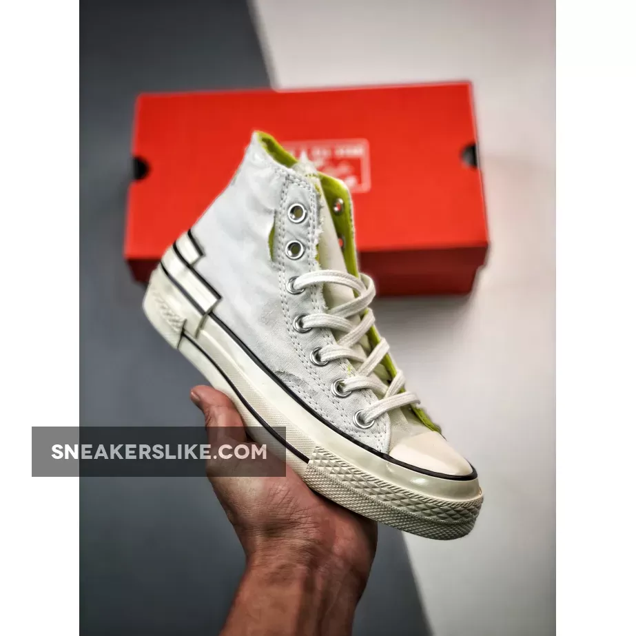 Converse Chuck 70 Hacked Heel Edge Glow White/Laser Lemon/Egret A01444C Brand New