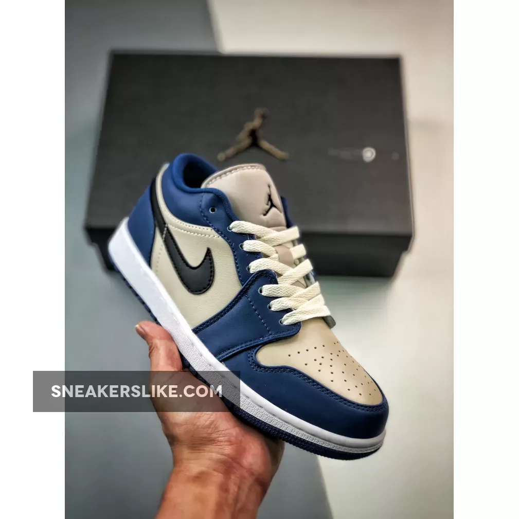 Air Jordan 1 Low 'Georgetown' Navy Grey DC0774-402 - nike georgetown sneakers