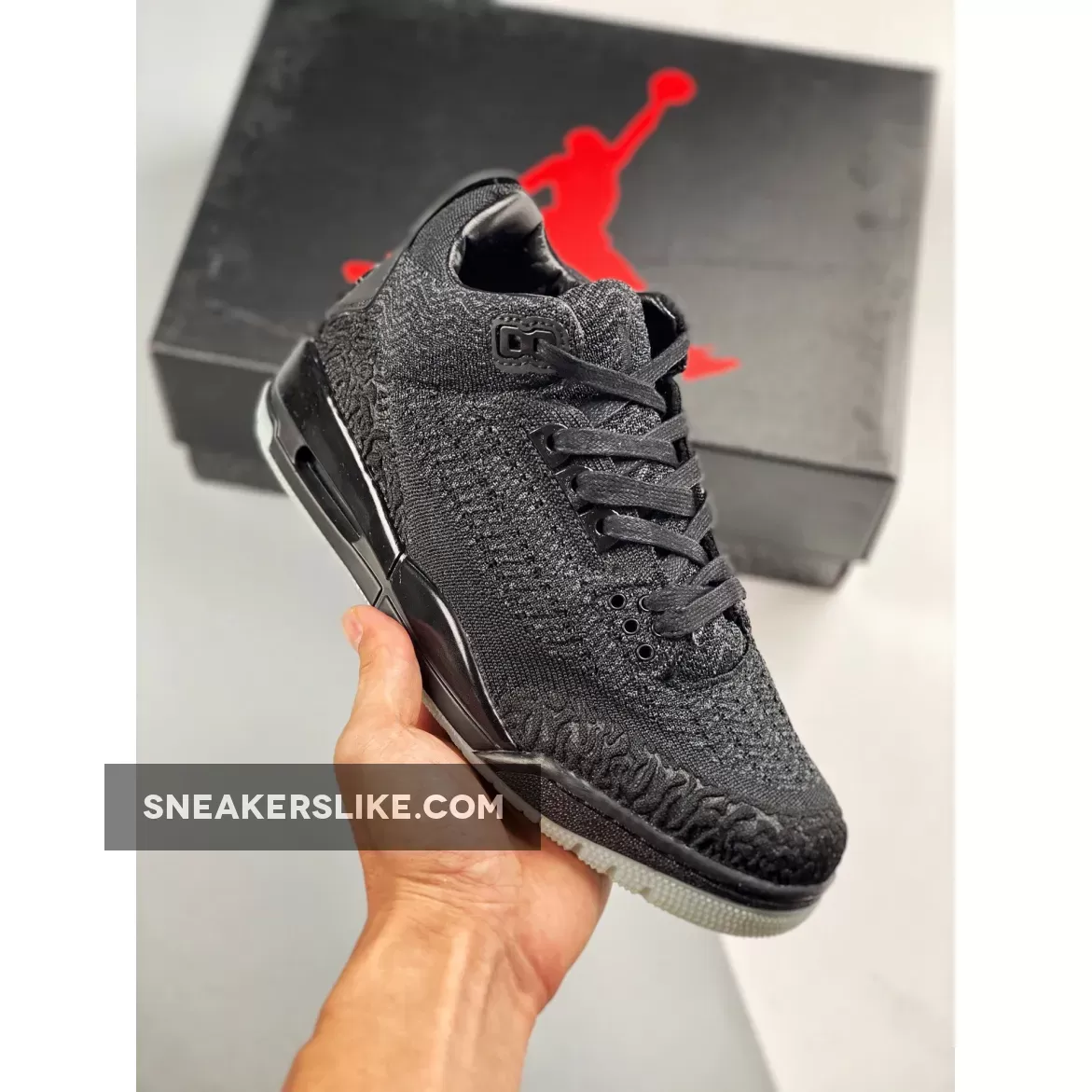 Jordan 3 Flyknit Black AQ1005-001 #jordan 3 retro flyknit black