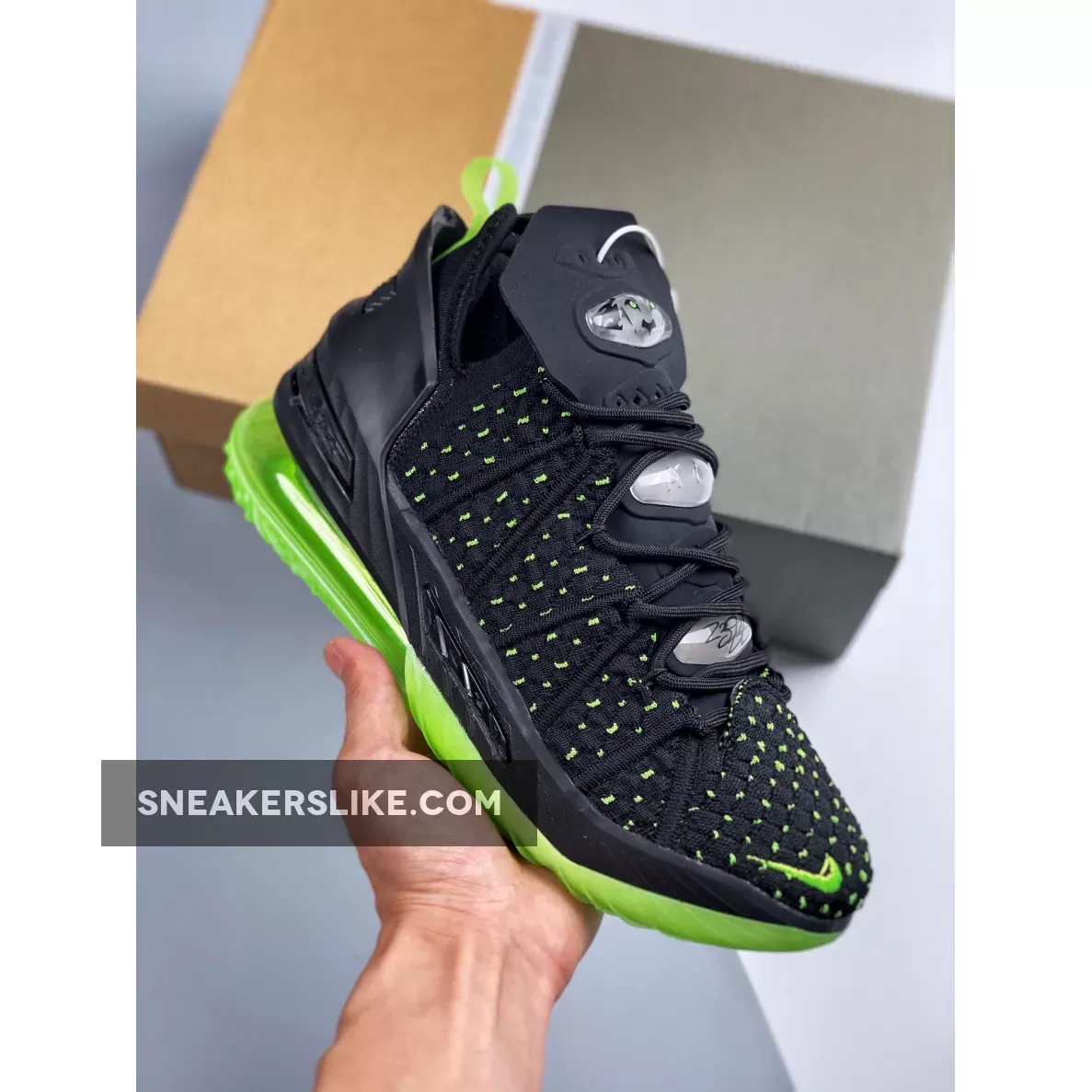 Nike LeBron 18 'Dunkman' Black/Electric Green / lebron 18 electric green