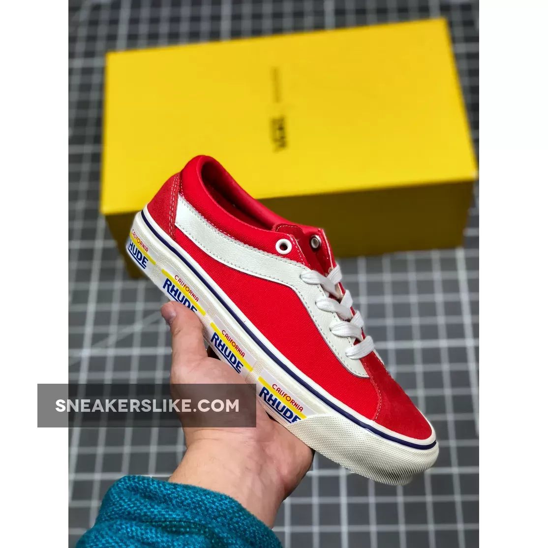 Vans Bold Ni 'Rhude' Plate/Racing Red VN0A3WLPTHE Outlet