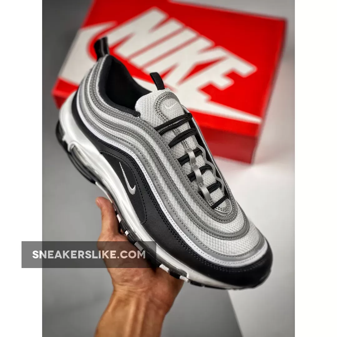 Nike Air Max 97 White Black Silver DM0027-001 reflect silver