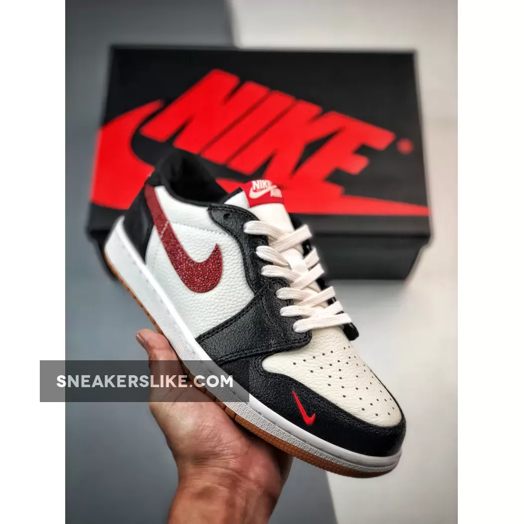 New Releases Air Jordan 1 Low OG Black White Red 1682571484