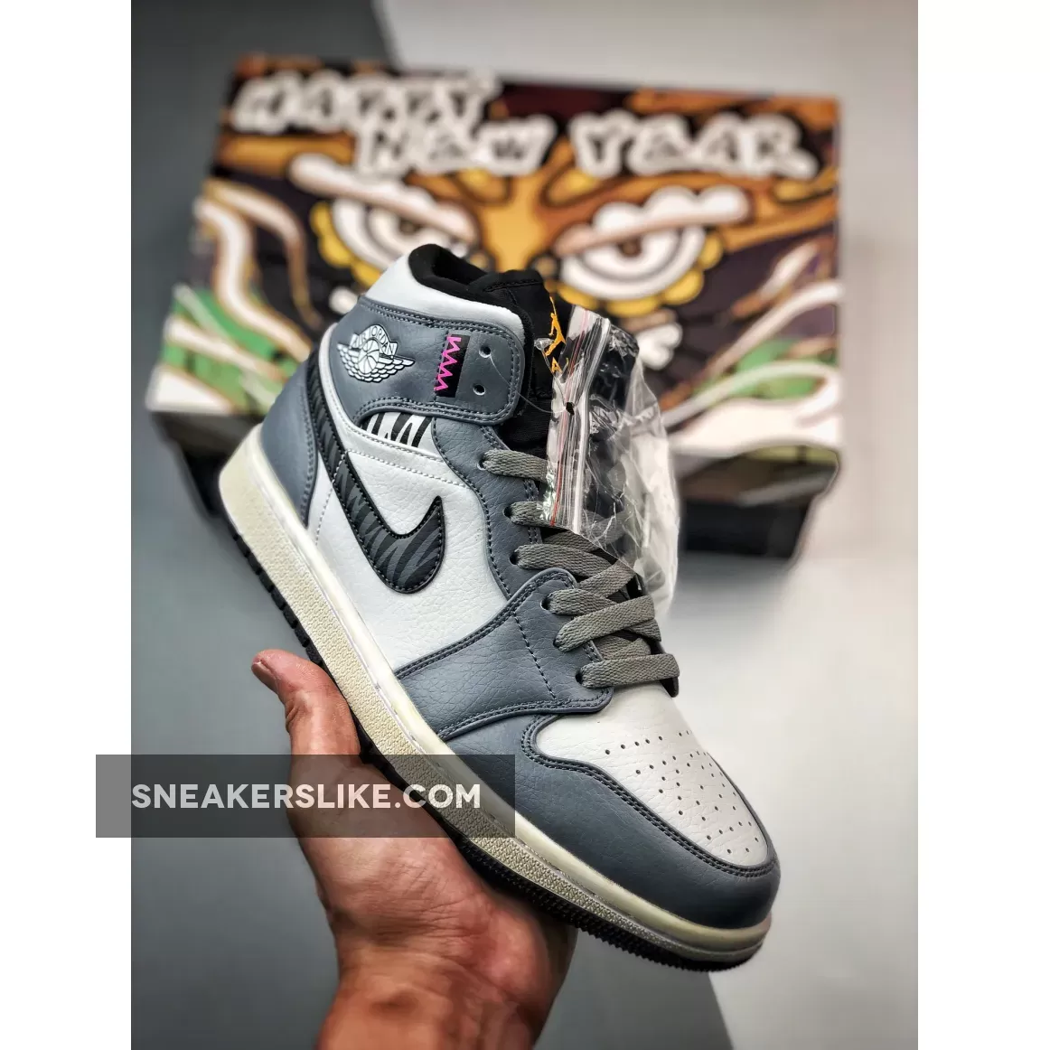 Air Jordan 1 Mid Cool Grey/White-Black Online