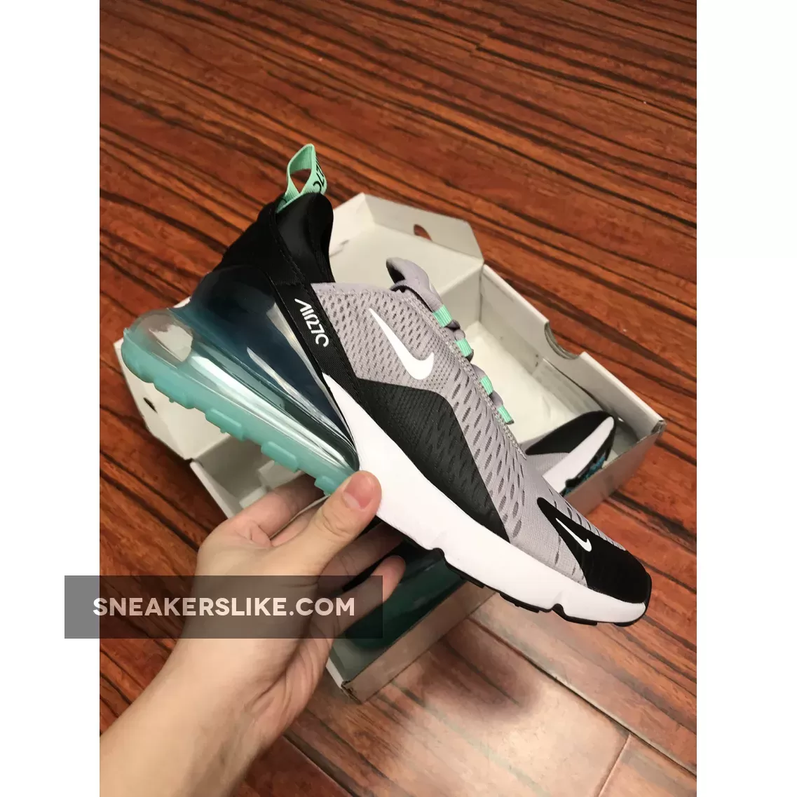 Nike Air Max 270 'Fresh Mint' Atmosphere Grey CJ0520-001 #air max 270 atmosphere grey