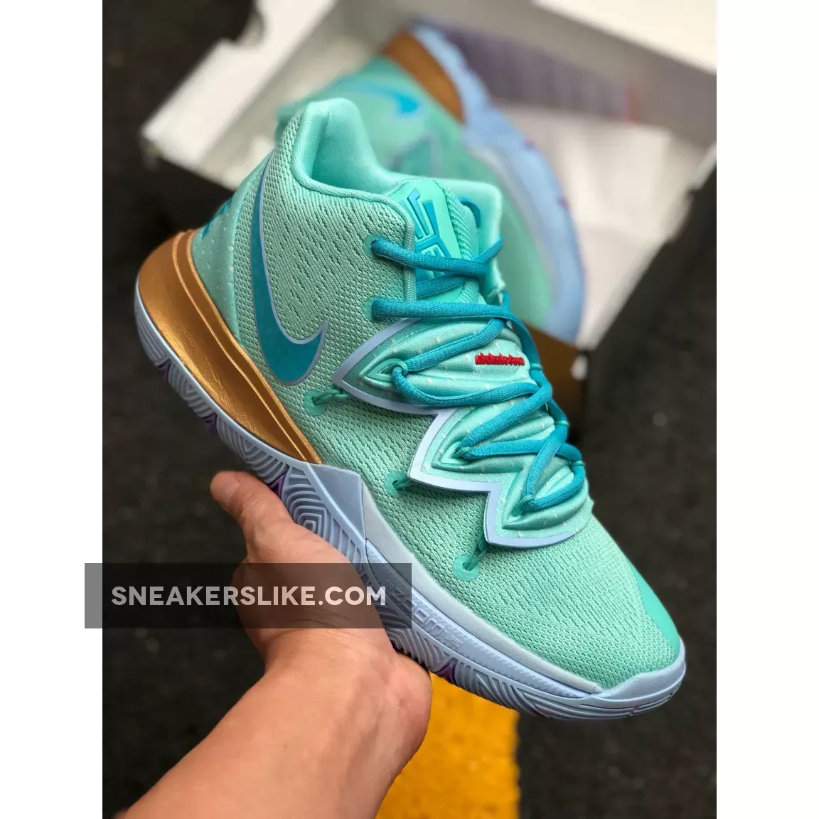 Nike Kyrie 5 'Squidward' Frosted Spruce/Aluminum - nike kyrie squidward