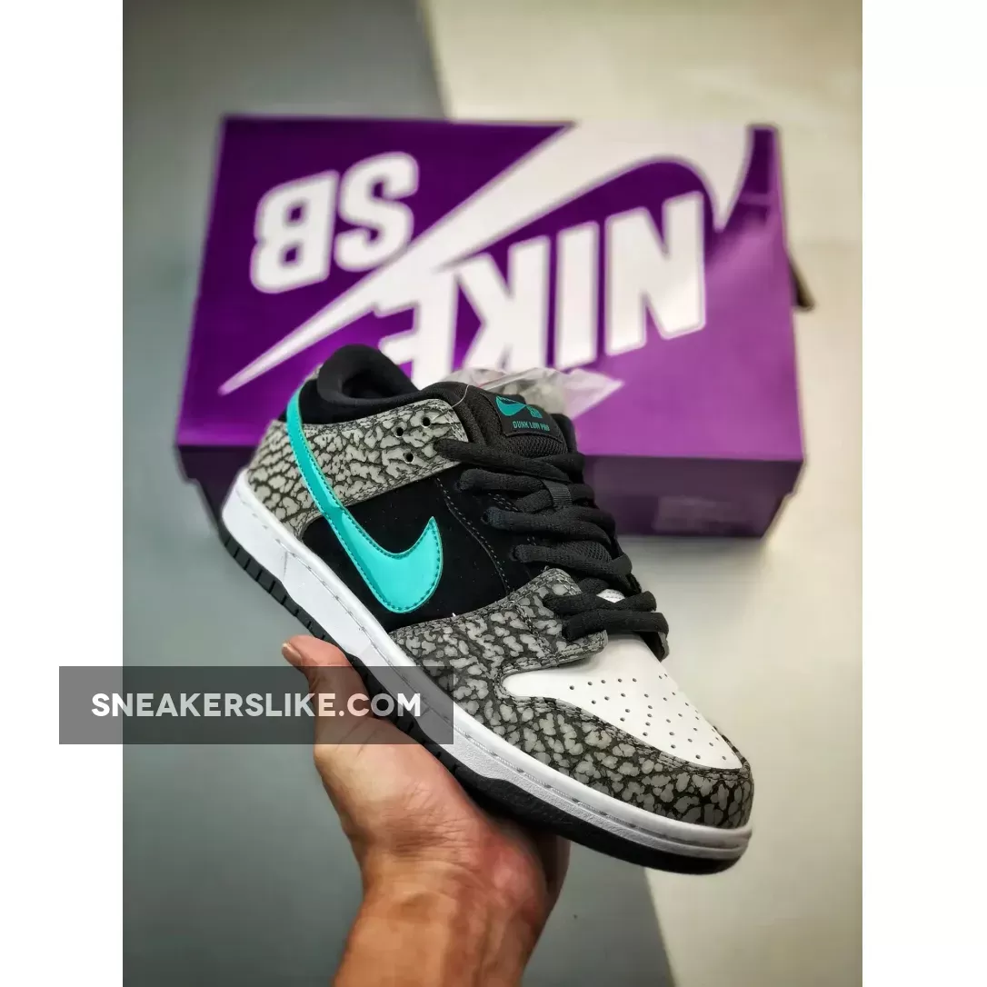 Atmos Elephant Dunk atmos x Nike SB Dunk Low 'Elephant' Black White Jade Blue BQ6817-009