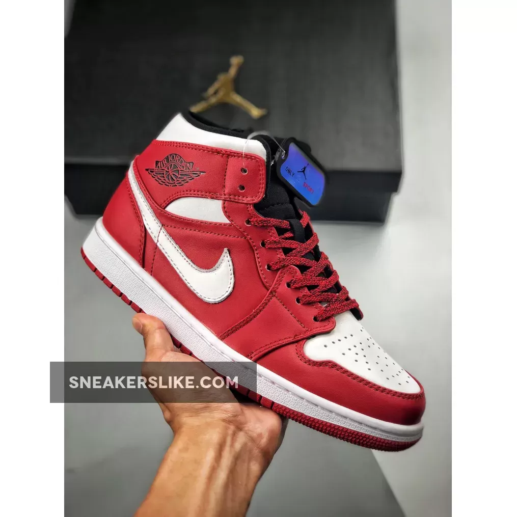 Air Jordan 1 Mid 'Chicago' Gym Red/White 554724-605 For Sale