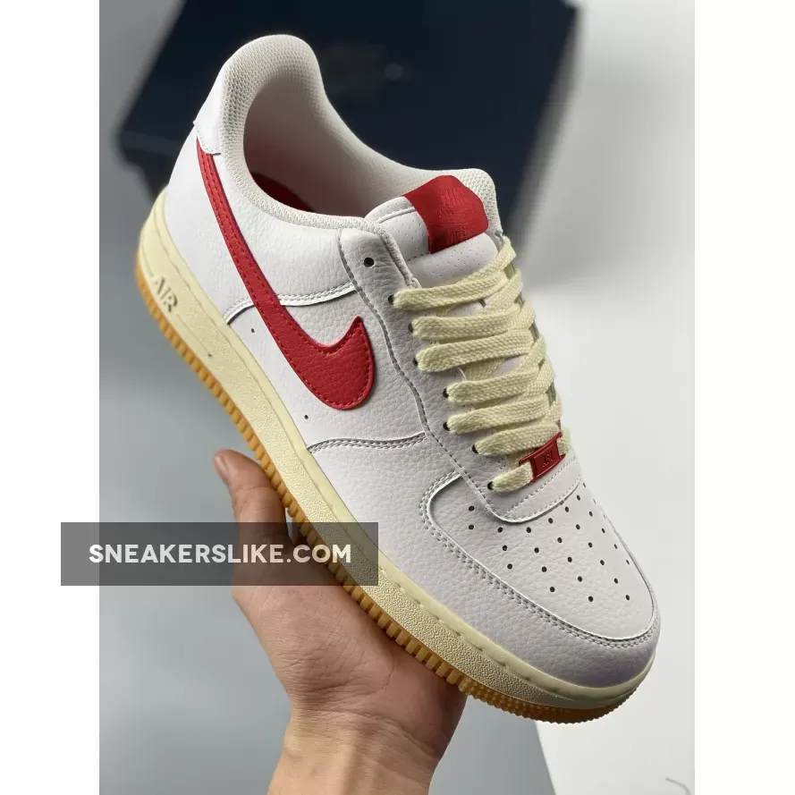 Nike Air Force 1 Low White/University Red-Coconut Milk-Gum FN3493-100 New Releases