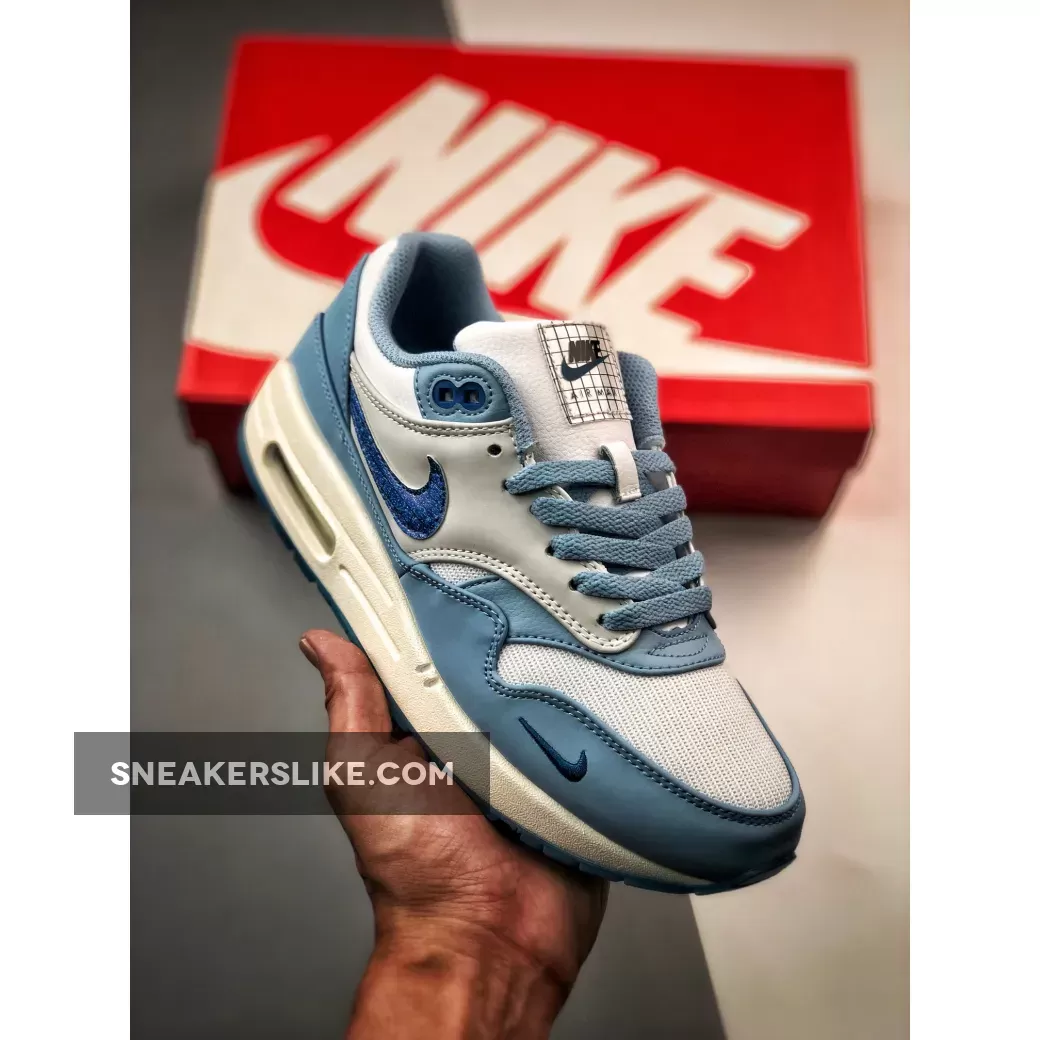 Nike Air Max 1 Blueprint White/Dark Marina Blue-Dutch Blue DR0448-100 Air Max Blue Print