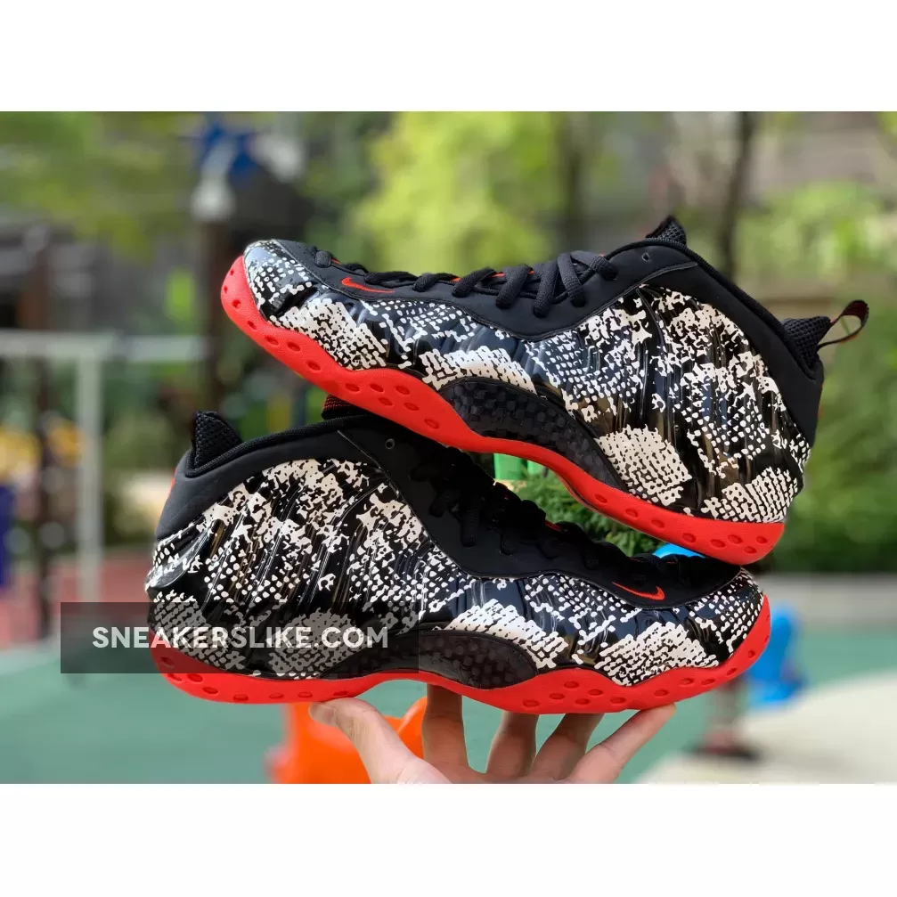 Nike Air Foamposite One 'Snakeskin' Sail/Black-Habanero Red Men's Shoe foamposite snakeskin