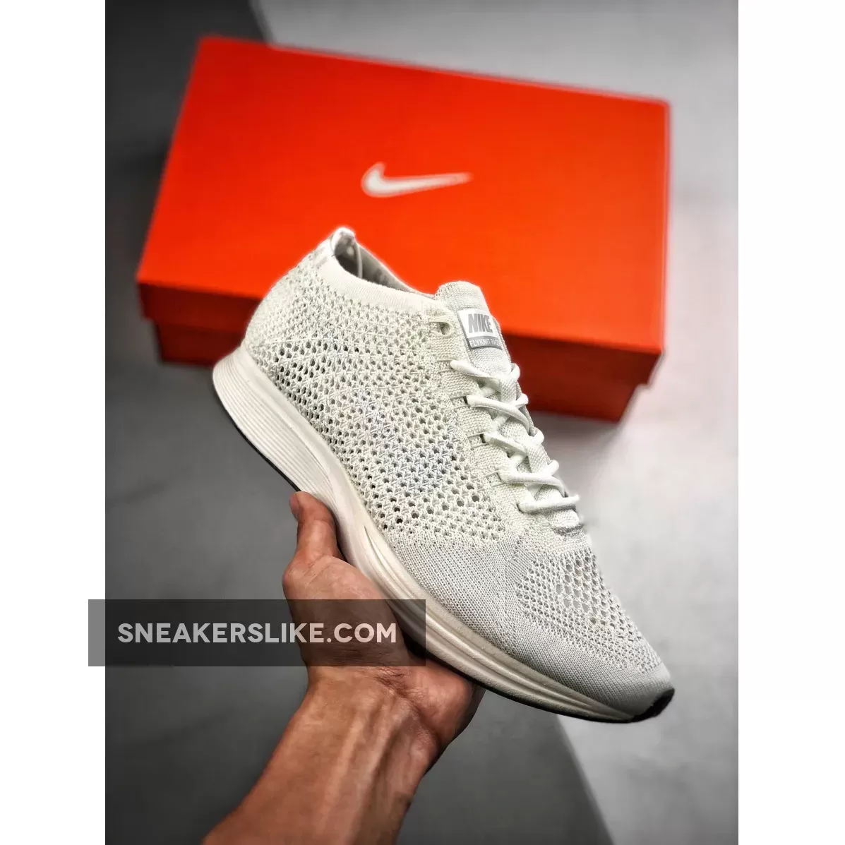 Nike Flyknit Racer Triple White #flyknit racer white