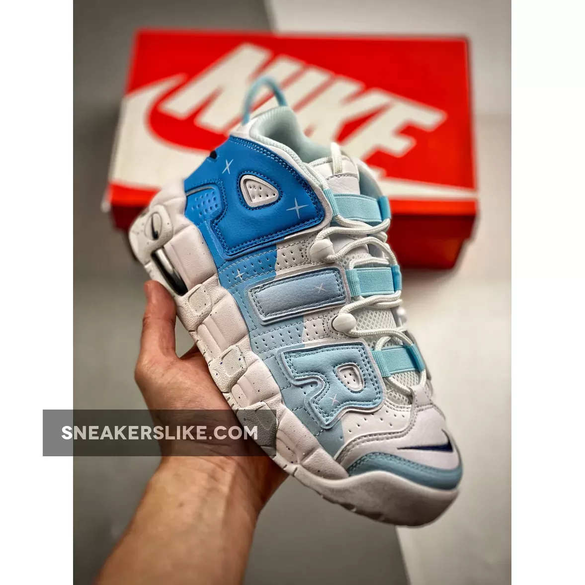 Custom Nike Air More Uptempo Love White Blue Restock