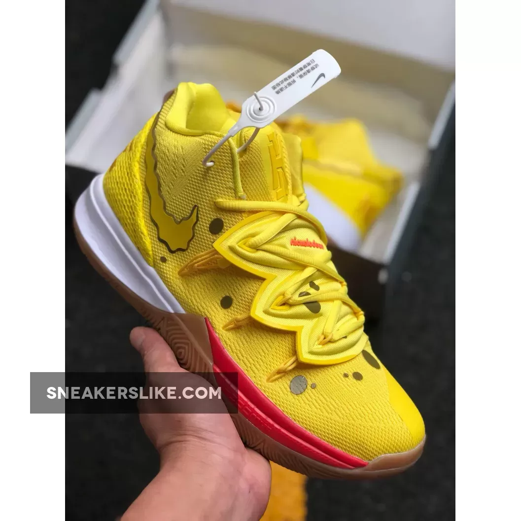 SpongeBob SquarePants x Nike Kyrie 5 Opti Yellow - kyrie 5 spongebob shoes