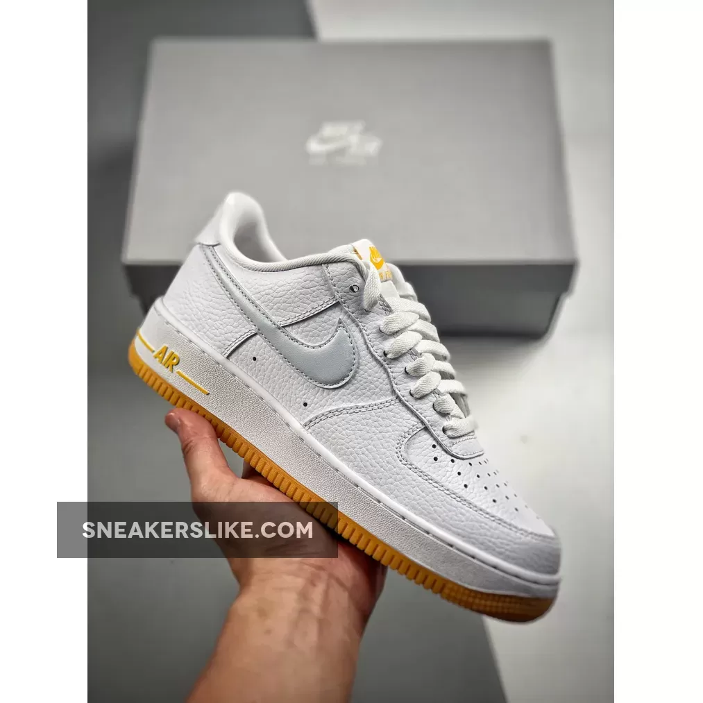 Nike Air Force 1 Low White Yellow Gum DZ4512-100 Air Force 1 Gum Sole