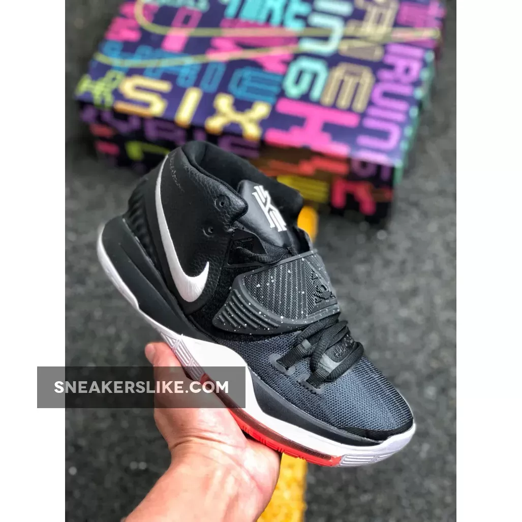 Nike Kyrie 6 'Jet Black'Black/White BQ4630-001 - black and white kyrie 6