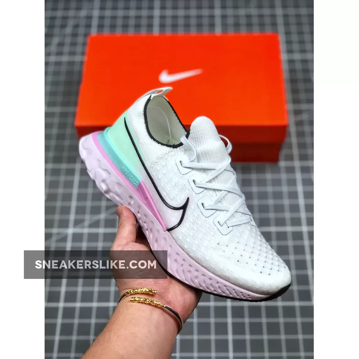 Ladies Nike React Infinity Run Flyknit White Iced Lilac Pistachi CD4372-100 To Buy