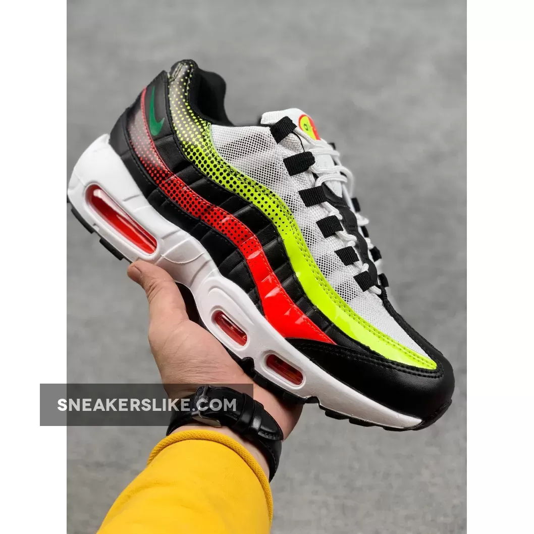 Nike Air Max 95 SE Black/White-Volt-Solar Red AJ2018-004 Online