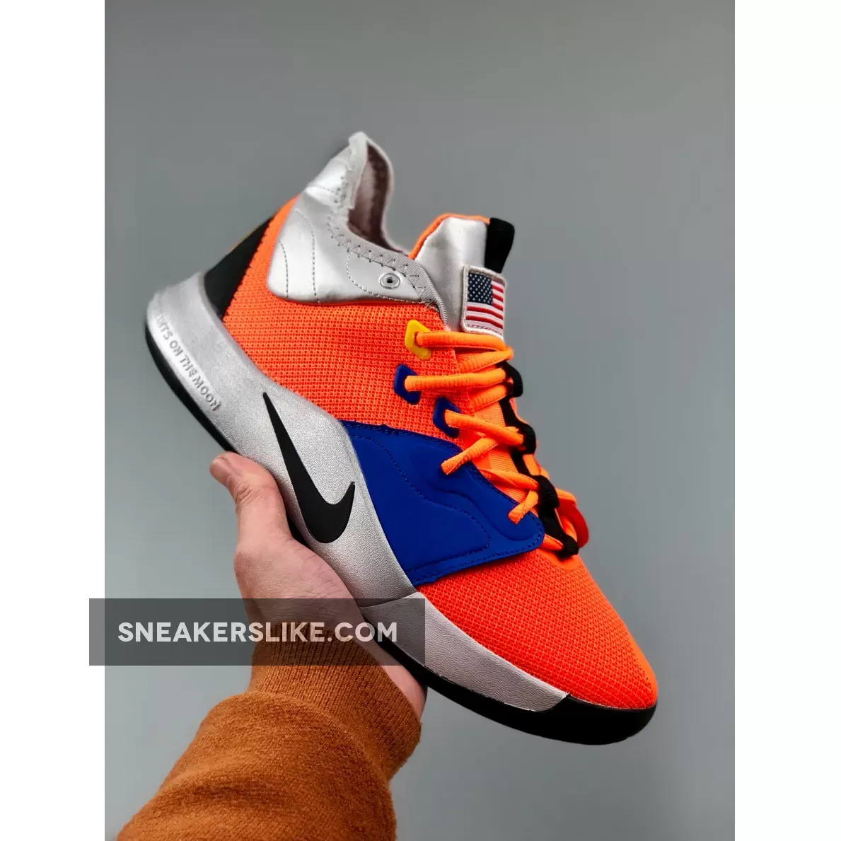 Nike PG 3 'NASA' Total Orange/Black-Metallic Silver / pg3 nasa