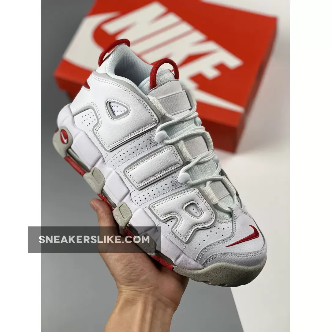 Nike Air More Uptempo White Red Grey DX8965-100 Outlet