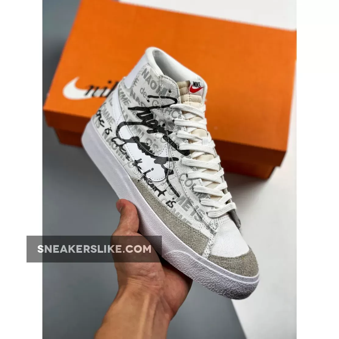 CDG X Naomi Osaka X Nike Blazer Mid White Black DA5383-100 Online